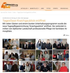 Mehr über den Artikel erfahren TagesOASE Kraichgaublick eröffnet